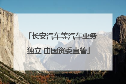 长安汽车等汽车业务独立 由国资委直管