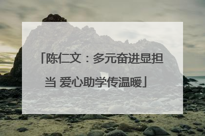 陈仁文：多元奋进显担当 爱心助学传温暖