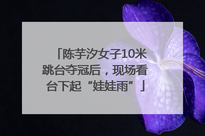 陈芋汐女子10米跳台夺冠后，现场看台下起“娃娃雨”