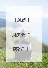 风沙里的逆袭“密码”