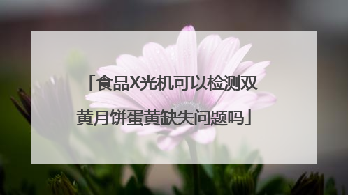 食品X光机可以检测双黄月饼蛋黄缺失问题吗