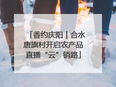 香约庆阳｜合水唐旗村开启农产品直播“云”销路