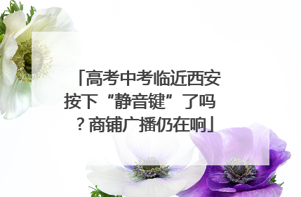 高考中考临近西安按下“静音键”了吗？商铺广播仍在响