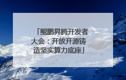 鲲鹏昇腾开发者大会：开放开源铸造坚实算力底座