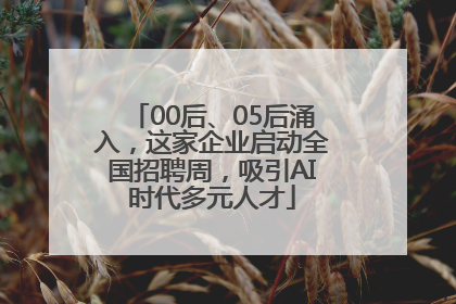 00后、05后涌入，这家企业启动全国招聘周，吸引AI时代多元人才