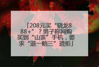 208元买“骁龙888+”？男子称网购买到“山寨”手机，要求“退一赔三”遭拒