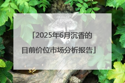 2025年6月沉香的目前价位市场分析报告