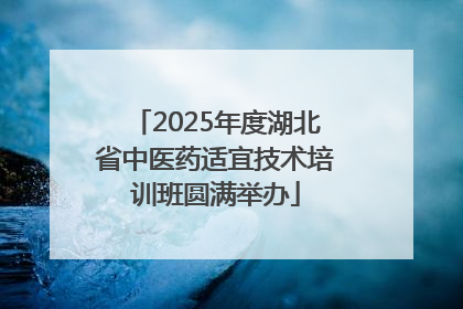 2025年度湖北省中医药适宜技术培训班圆满举办