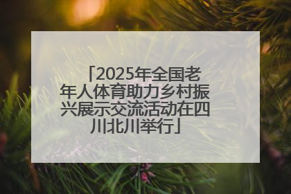 2025年全国老年人体育助力乡村振兴展示交流活动在四川北川举行