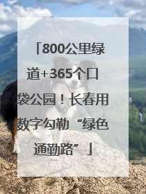 800公里绿道+365个口袋公园！长春用数字勾勒“绿色通勤路”