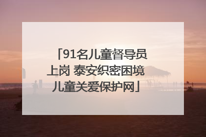 91名儿童督导员上岗 泰安织密困境儿童关爱保护网